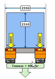 Автомобиль бортовой MAZ-437043-361 - вид сзади